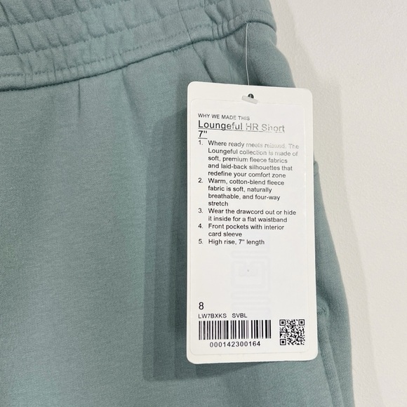 Lululemon NWT Loungeful High-Rise Short 7" Silver Blue - Picture 5 of 8